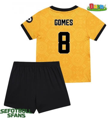Wolves Joao Gomes #8 Hemmaställ Barn 2025-26 Kortärmad (+ Korta byxor)
